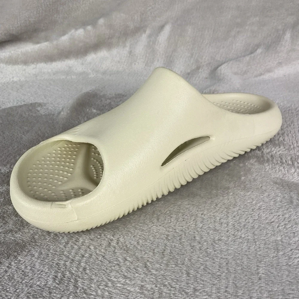 Crocs Mellow Slide Recovery Sandals Mens 7 Womens 9 Bone Beige Cushion NEW